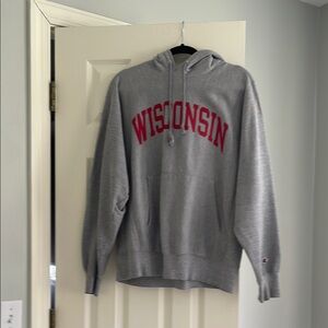 Champion Gray Wisconsin Hoodie